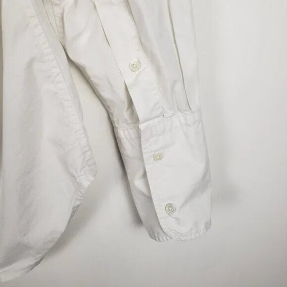 Nili Lotan NL Shirt White Cotton Button Down Long Sleeve Top Womens Size Small - Picture 7 of 7